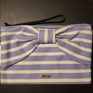 NWT Kate Spade Sailing Stripe Canvas Bow Wristlet